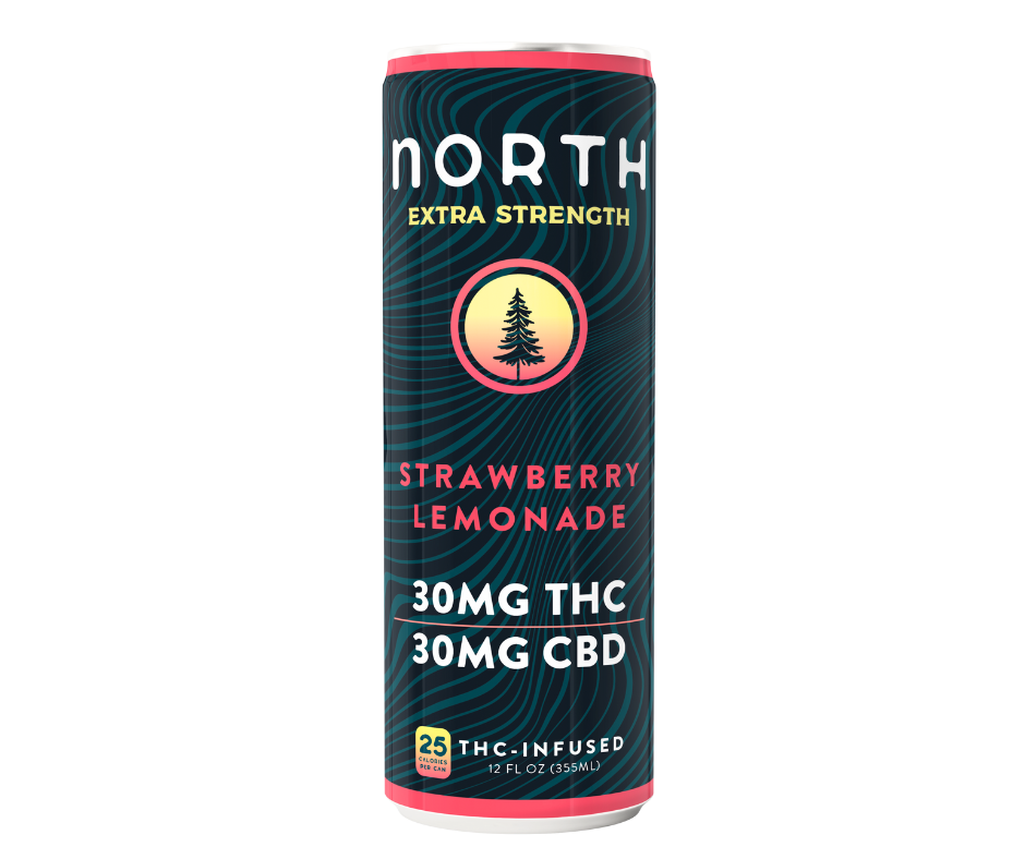 Extra Strength Strawberry Lemonade: 30MG THC + 30MG CBD