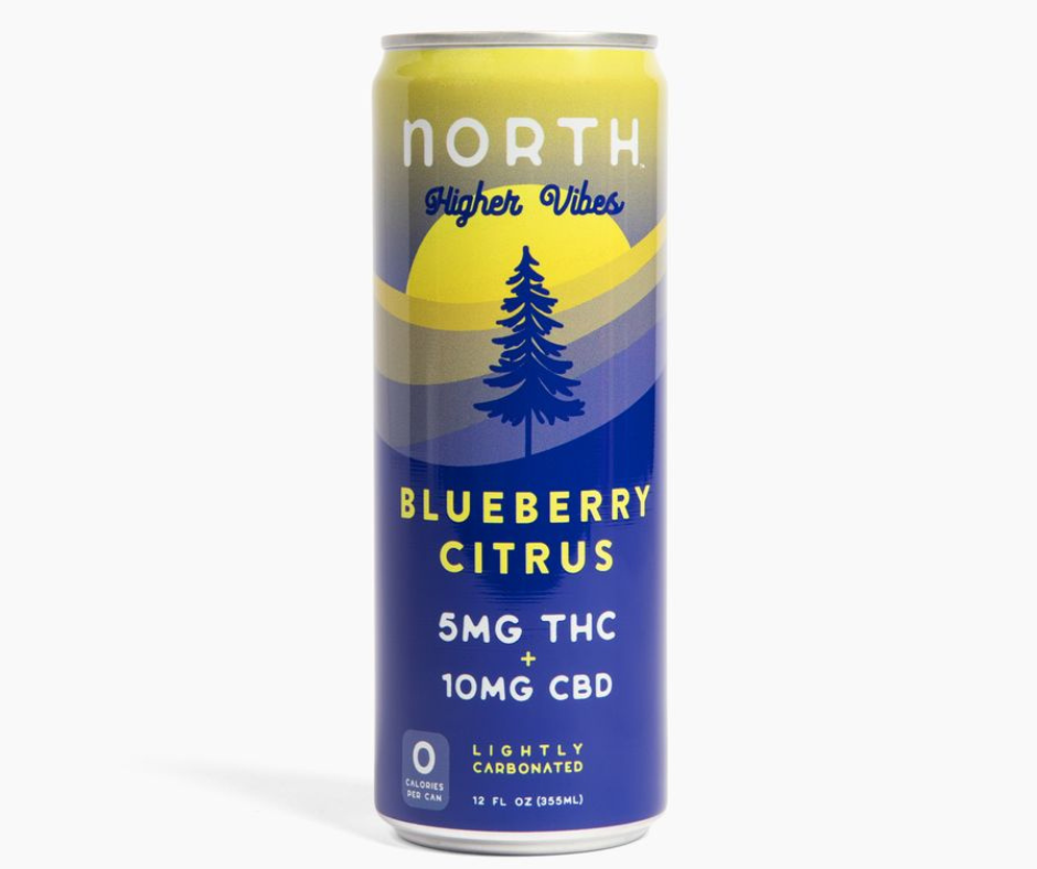 North Higher Vibes Blueberry Citrus THC Seltzer