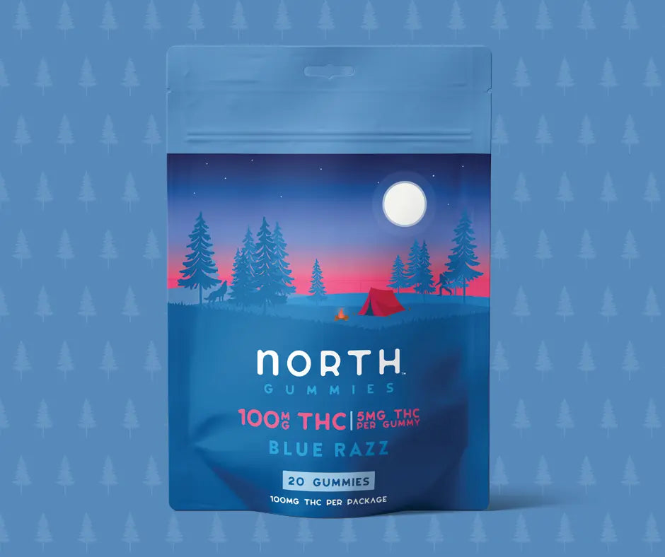 Blue Razz THC Gummy Bag