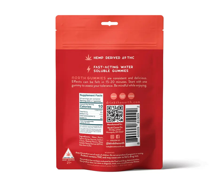 Strawberry THC Gummy Bag